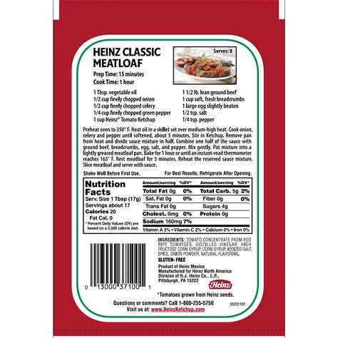 Heinz Ketchup Ingredients Allergens at Dorothy Holcomb blog