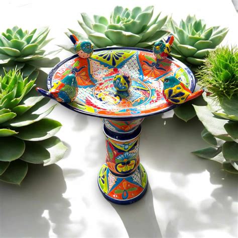Talavera Fountains | Mexican Handmade Garden Decor