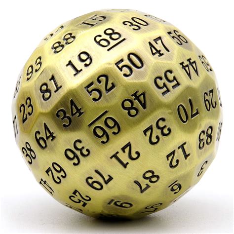 Haxtec Metal D100 Dice- Bronze Black Numbers – Haxtec Dice
