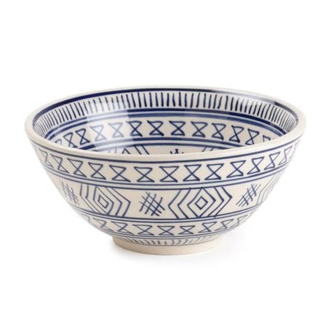 Zigzag Ceramic V-Shaped Bowl (7.5x3.5 Inch) – Eyaas