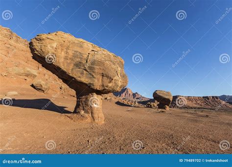 Great Basin Desert Balanced Rocks Stock Photo - Image of western ...