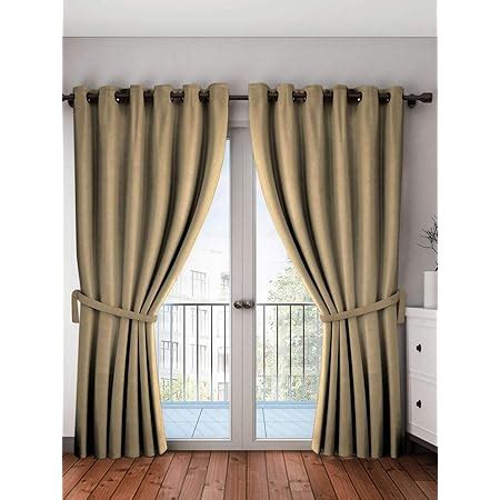 Buy Story@Home Blackout Faux Silk Superior 2 Piece Plain Solid Window ...