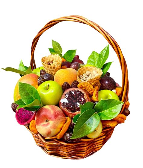 Fruit Basket with Nuts - WOW Bouquet: Same-Day Delivery of Food ...
