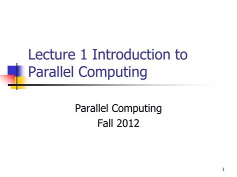 Parallel Computing Lecture 的图像结果