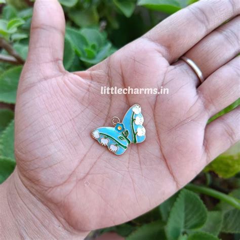 Blue Scenery Butterfly Charm - little charms