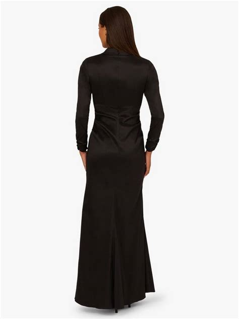 Adrianna Papell Taffeta Tuxedo Mermaid Dress, Black