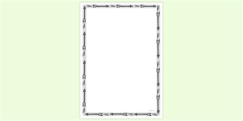 Arrow Page Border (Black and White) | Page Borders | Twinkl