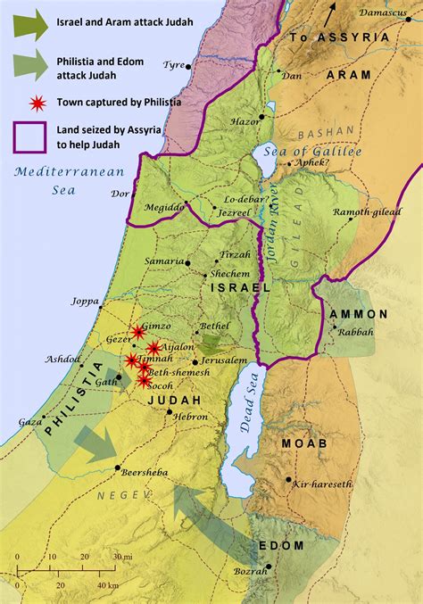 Map Of Northern Kingdom Of Israel