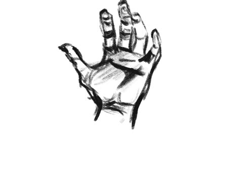 Hand Reaching Up Drawing