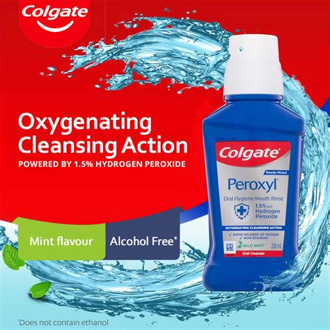 Colgate Peroxyl Oral Cleanser Alcohol Free Rinse 236ml | The House of ...