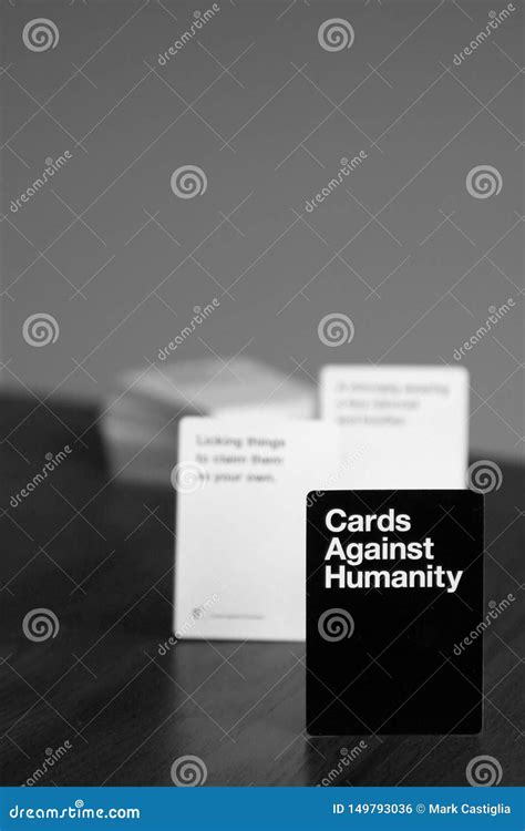 Cards Against Humanity with Cards Standing Vertically in Black and ...