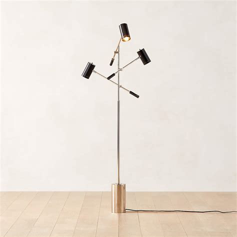 Watt Articulating Polished Nickel Modern Floor Lamp + Reviews | CB2