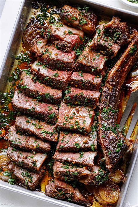 Garlic Herb Butter Steak Recipe in Oven – Oven Roasted Steak Recipe ...