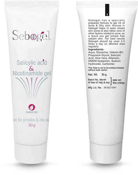 Buy SEBOGEL SALICYLIC ACID & NICOTINAMIDE GEL FOR PIMPLES AND OILY SKIN ...