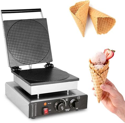 Commercial Ice Cream Cone Maker Electric Waffle Cone Maker Stainless ...