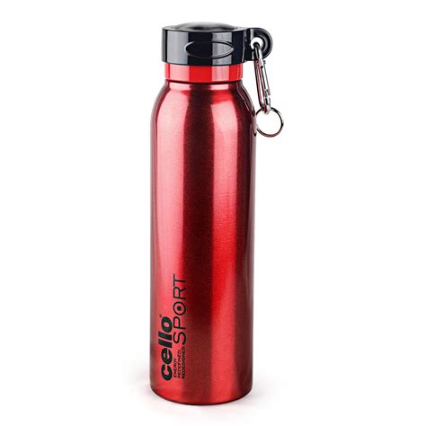 Cello Beatle Stainless Steel Vacuum Insulated Bottle, Red, 550ml |Hot ...