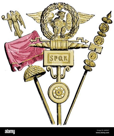 Roman Eagle Standard Golden Roman Eagle Standard Emblem Insignia
