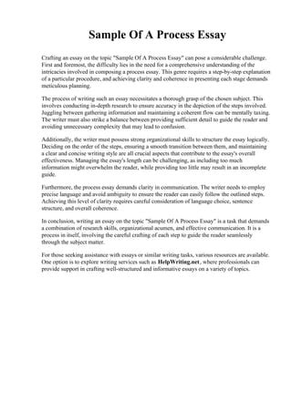 Process Essay Example 的图像结果