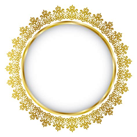 Ornament Luxury Frame Vector Design Images, Luxury Golden Circle Frame ...