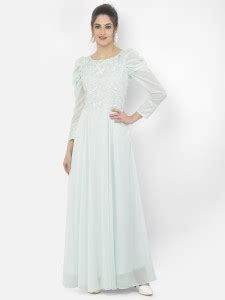 Eavan Women Gown Light Blue Dress - Buy Eavan Women Gown Light Blue ...