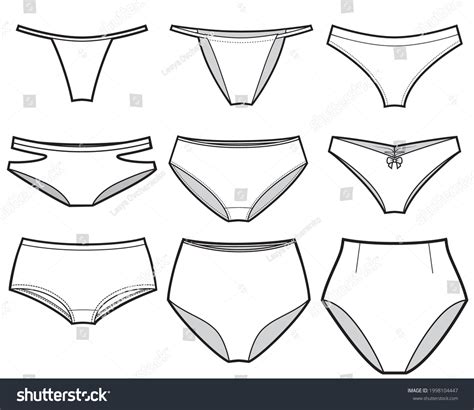 Different Types Panties Collection Women Stock Vector (Royalty Free ...