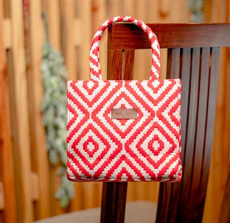 NR By Nidhi Rathi Red Striped Oversized Shopper Tote Bag