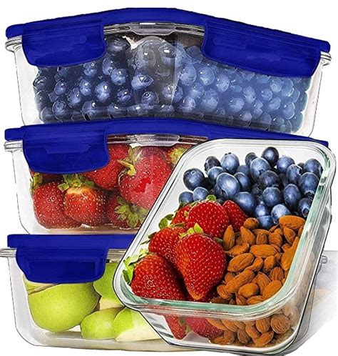 Buy OM KRAFT SALEs 650 ml -Glass Meal Prep Containers Locking Lids ...