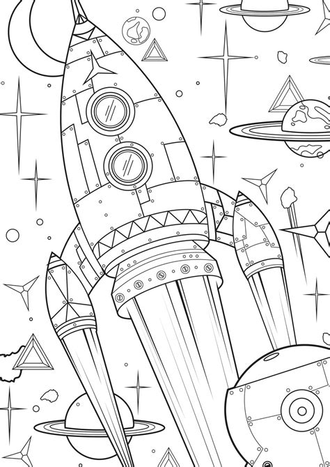 Spaceship coloring pages | Coloring pages for kids