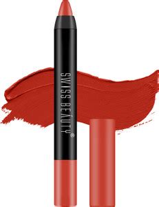 SWISS BEAUTY Non Transfer Matte Crayon Lipstick | Waterproof ...