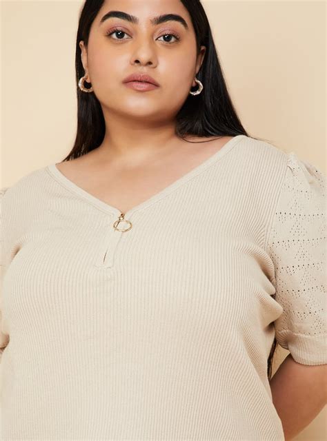 Buy Women Rib Knit Top Online at just Rs. 999.0 - 1000013972010 | Max ...