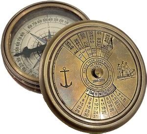 RITESHTRADER 100 Years Calendar Brass Compass with Robert Frost Poem ...