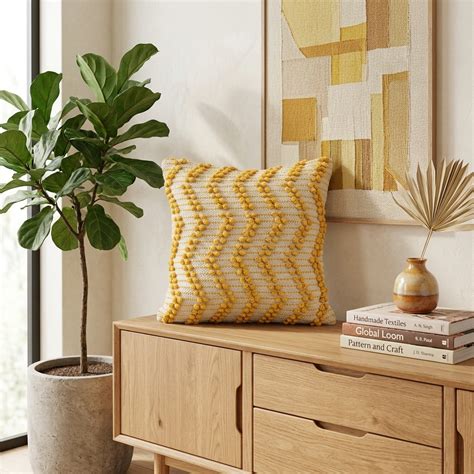 Graphic Yellow Chevron Hand-Tufted Cushion Covers – Urban Nivasa