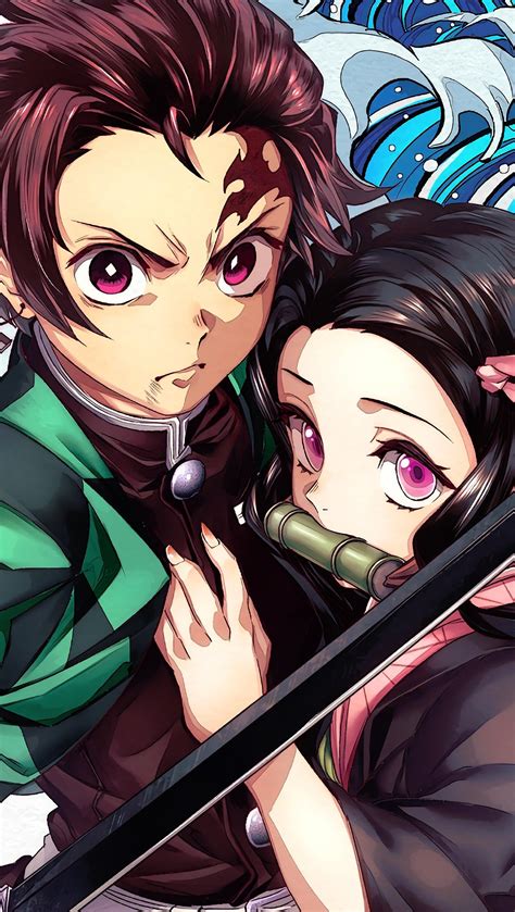 Tanjiro and Nezuko from Demon Slayer Anime Wallpaper 4K for iPhone and ...