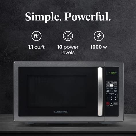 Snapklik.com : Farberware 1.1 Cu. Ft. Countertop Microwave Oven 1000 ...