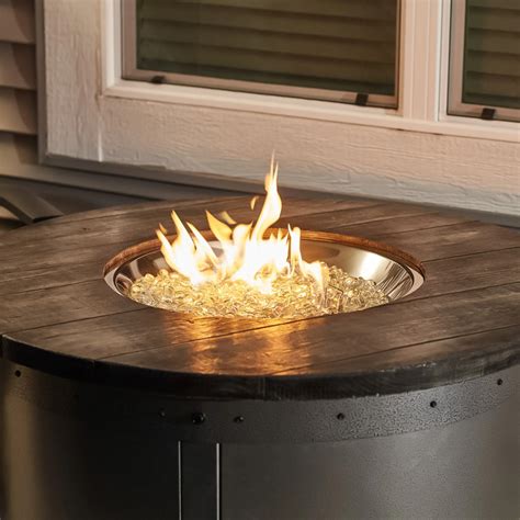 Outdoor GreatRoom Edison Round Gas Fire Pit Table - Fire Pits & Patio ...