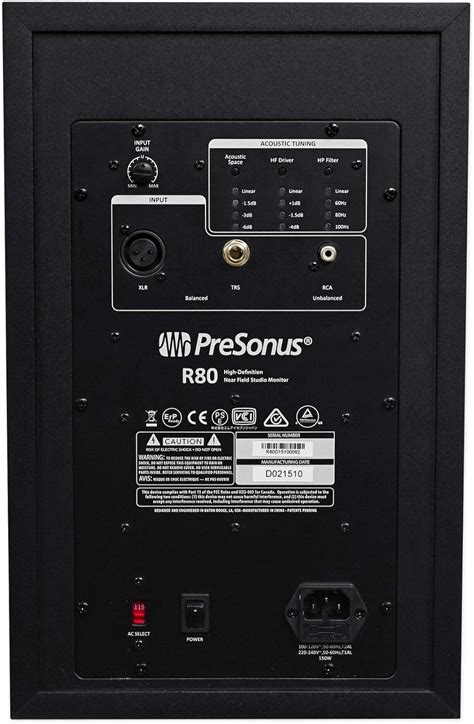 PreSonus (2) R80 150w Active Powered 8 AMT Studio India | Ubuy