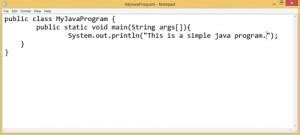 Image result for How to Write a Java Program in Notepad