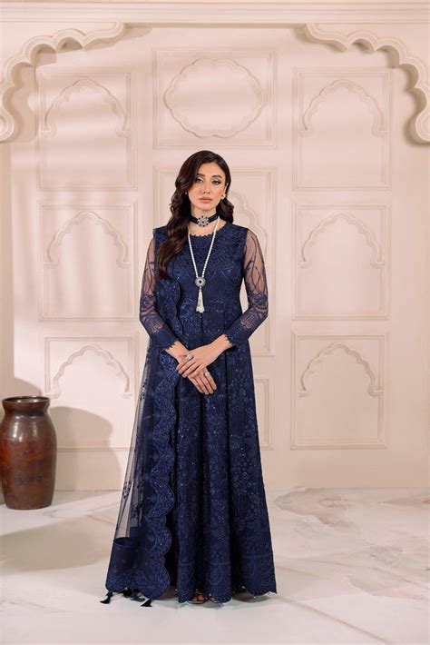 Alizeh Dua Luxury Formals – V01D01A- KHIRAD ( BLUE ) – YourLibaas