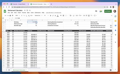 Retirement Spreadsheet Free 的图像结果
