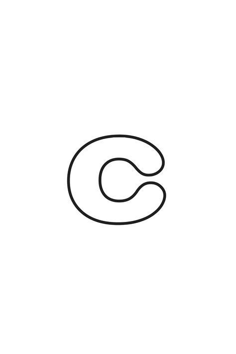 Free Printable Bubble Letters: Lowercase C