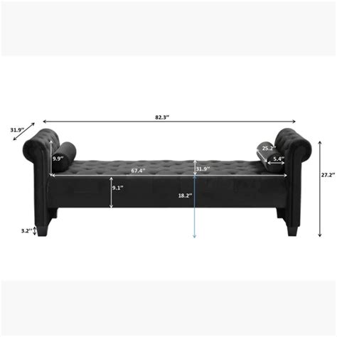 Nordic Rolled Arms Chaise Lounge – Indian Nest