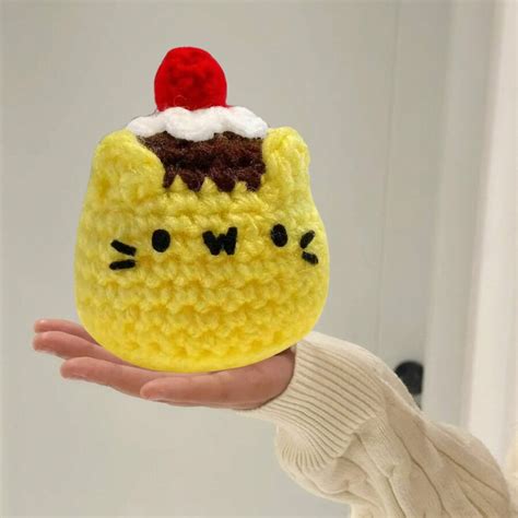 Kit de Material de Crochê DIY de Gato Amarelo, Adequado para Iniciantes ...