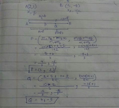If the line segment joining the points a bracket 2, 1 and b 5 minus 8 ...