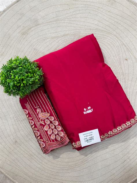 Embroidered Party Wear Saree with Designer Blouse – Zankhi