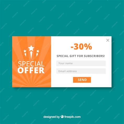 Modern promotional pop up with flat design | Premium Vector