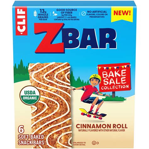 Clif Kid Z Bar Soft-Baked Snack Bars - Cinnamon Roll - Shop Granola ...