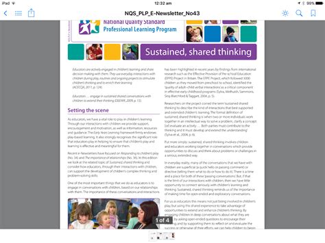 NQS PLP e newsletter:Sustained shared thinking-PDF in iBooks ...