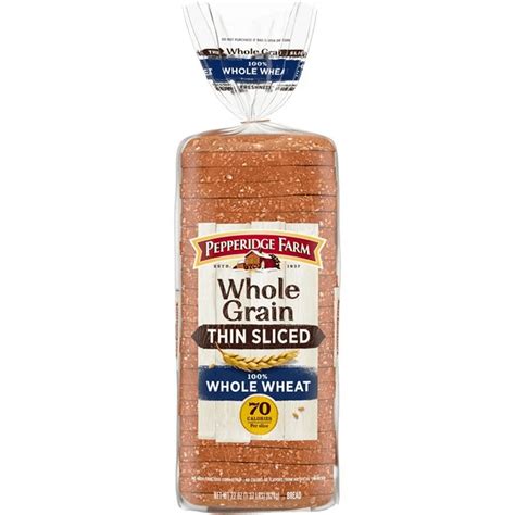 Pepperidge Farm Whole Grain Thin Sliced 100% Whole Wheat Bread, 3-Pack ...