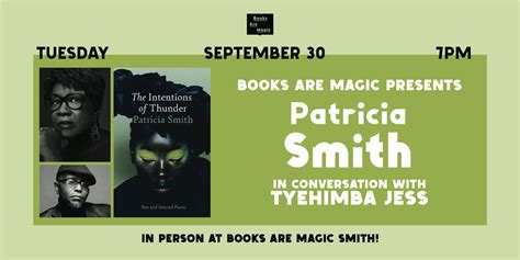 In-Store: Patricia Smith: The Intentions of Thunder w/ Tyehimba Jess ...