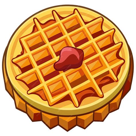 Waffle clipart cartoon style vector illustration | Premium AI-generated ...